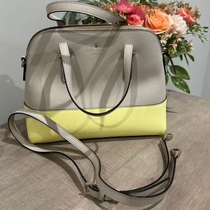 Kate Spade Taupe/Yellow Purse